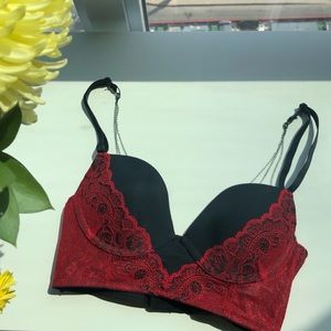 Sexy Chain Linked Strappy Plunge Longline Bra